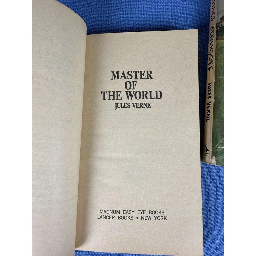 Lot of 2 Jules Verne Sci-Fi Books Master of the World & Michael Strogoff